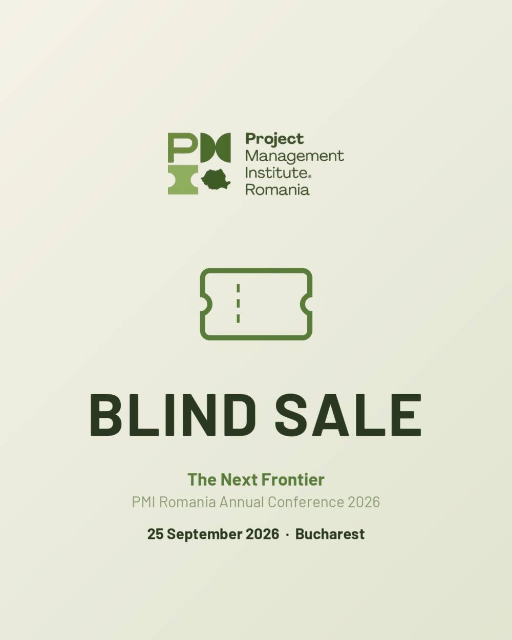 Bilet Blind Sale — PMI Conference 2026