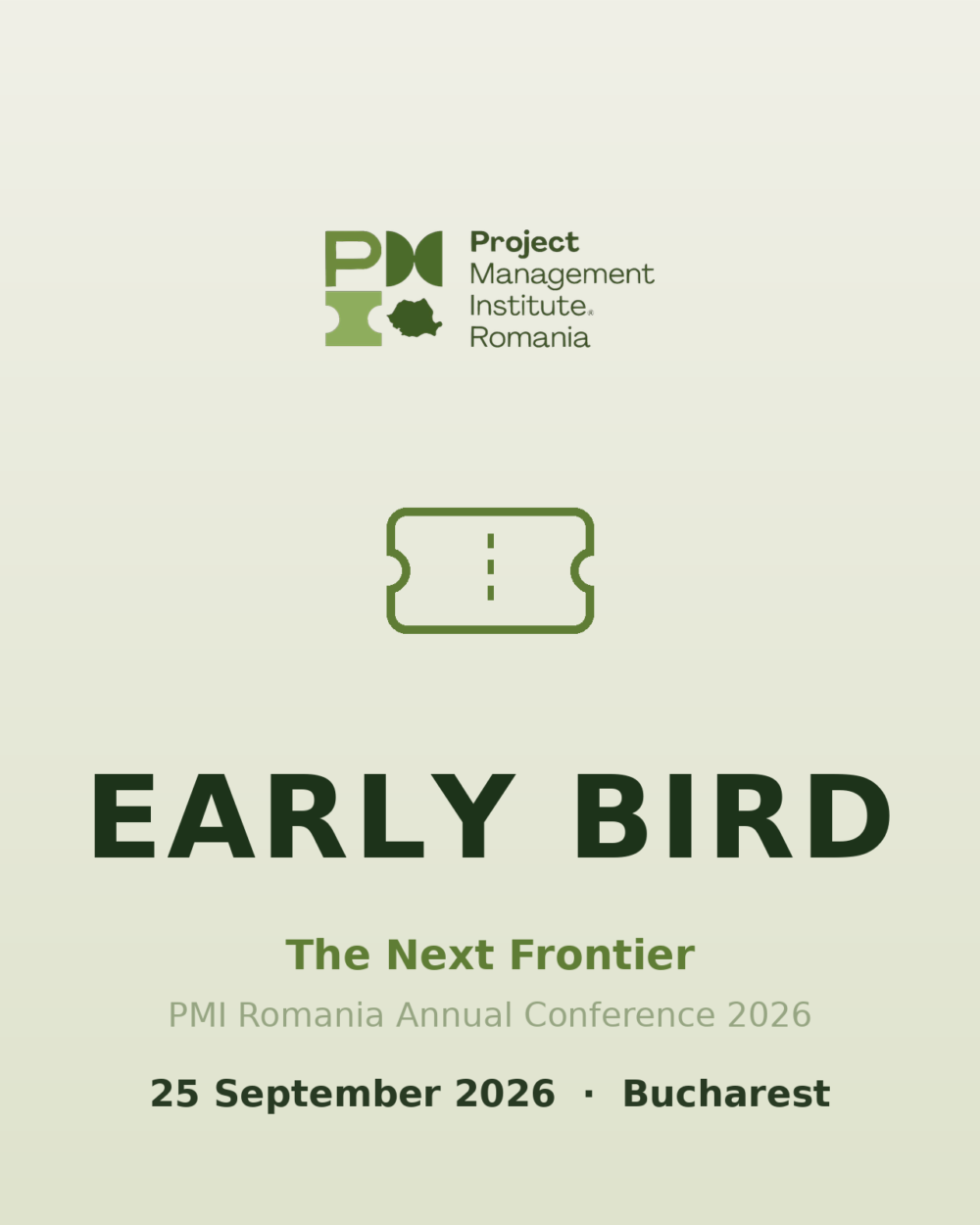 Early Bird Sale — PMI Conference 2026